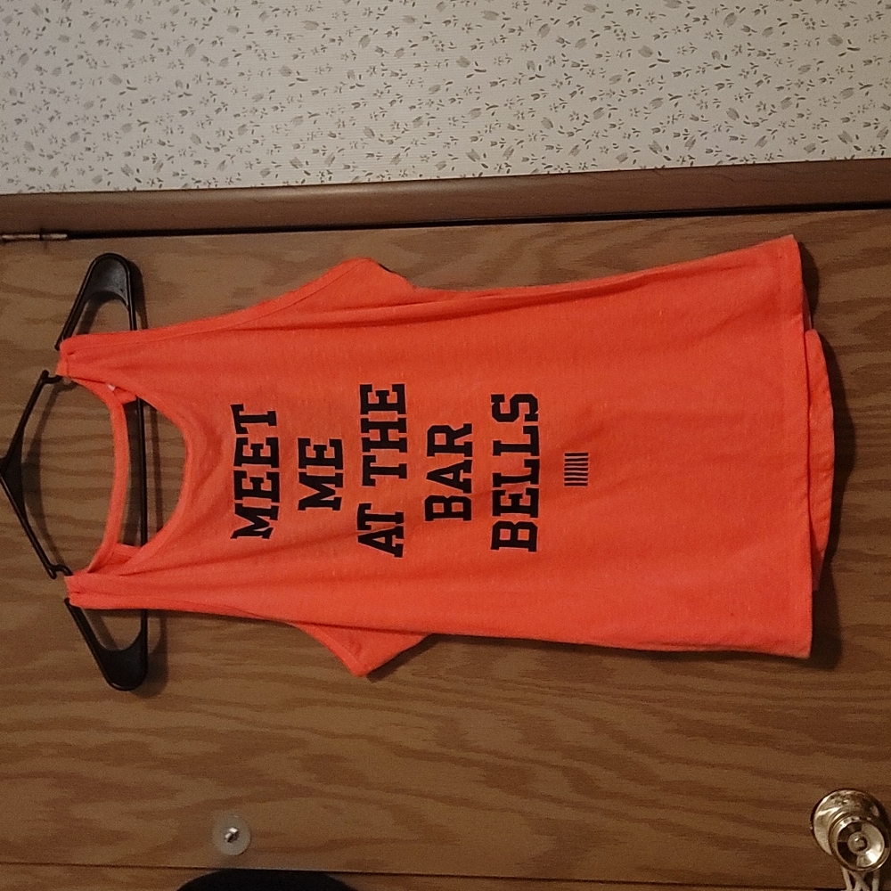 VICTORIA'S SECRET VSX MEET ME AT THE BAR BELLS:ORANGE/BLACK: EUC:SZ L